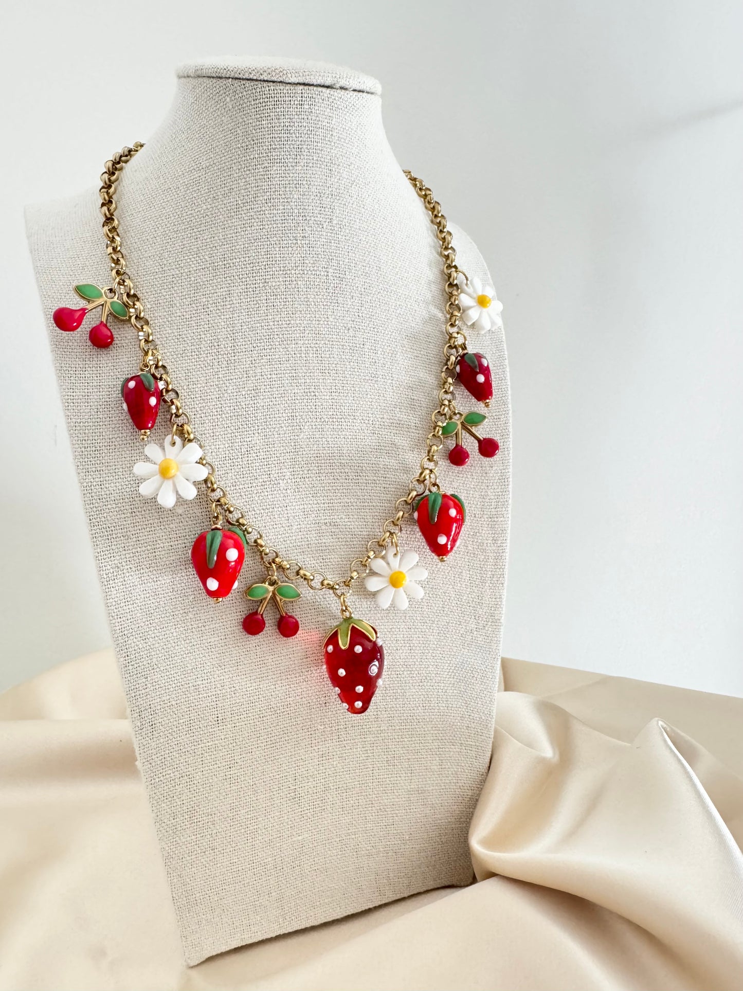 🍓 Erdbeertraum 14k vergoldeter Edelstahl
