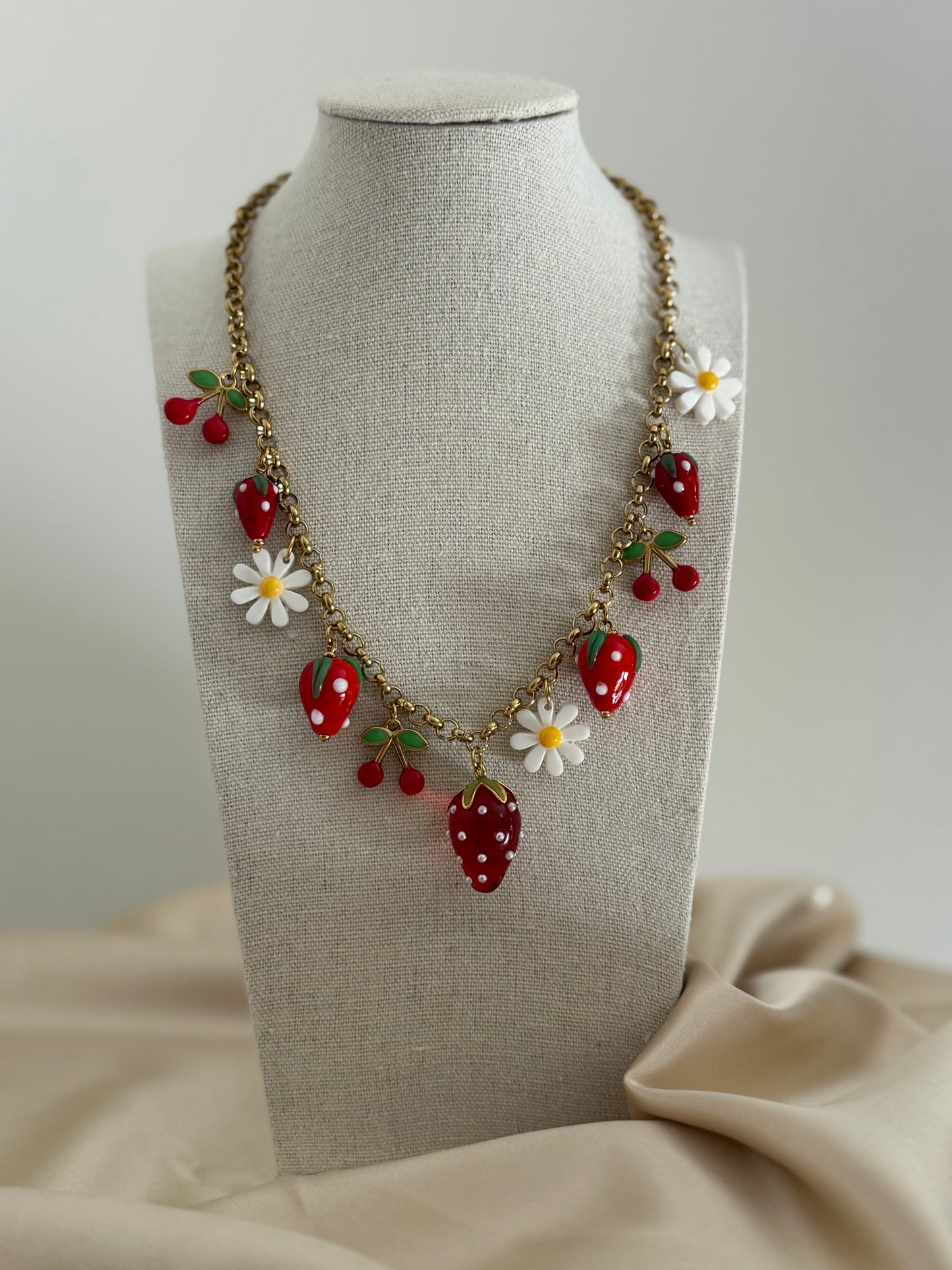 🍓 Erdbeertraum 14k vergoldeter Edelstahl