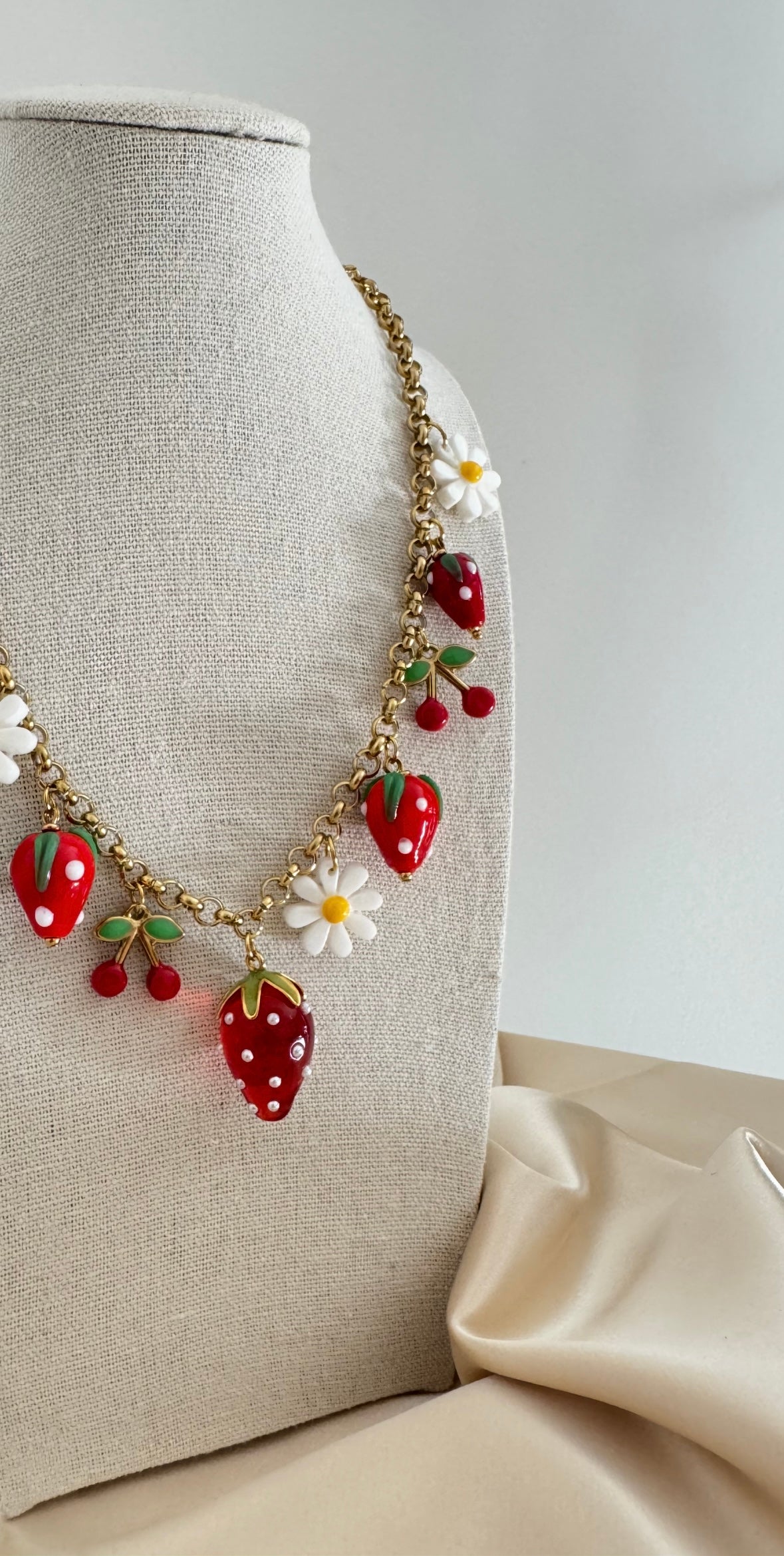 🍓 Erdbeertraum 14k vergoldeter Edelstahl