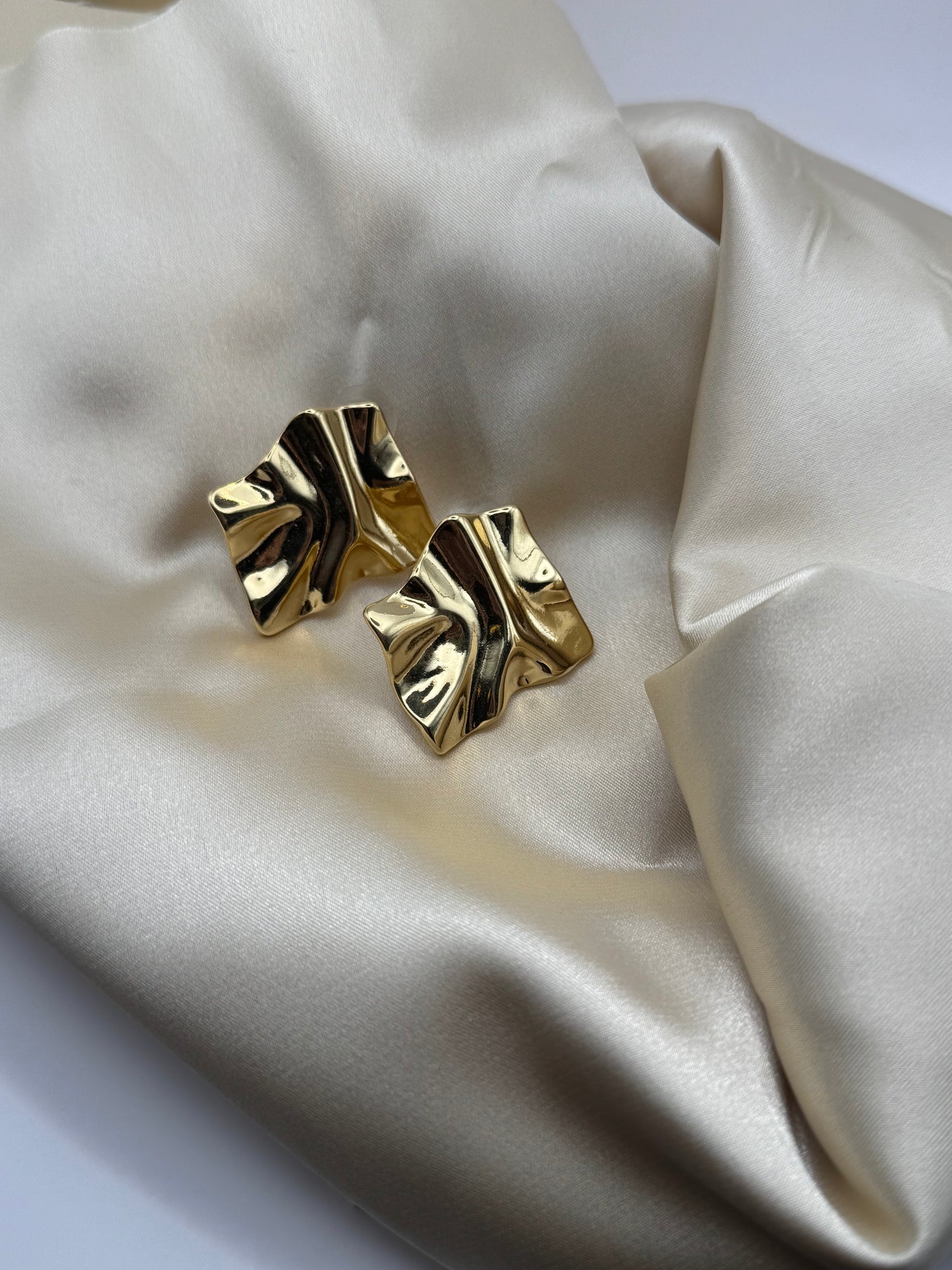 Retro Ohrringe 18k vergoldeter Edelstahl