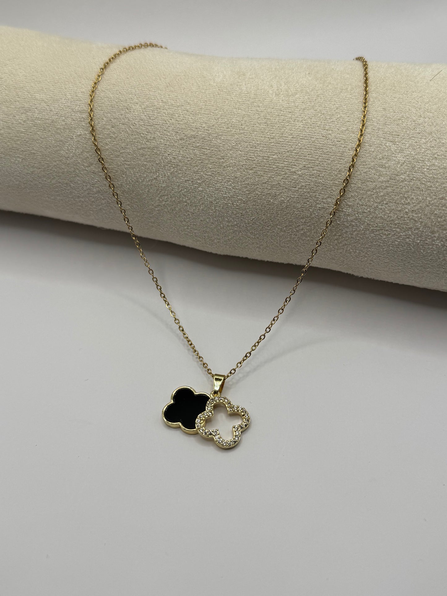 Clover Kette 18k vergoldeter Titanstahl