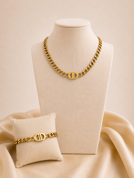 DD Set 18k vergoldeter Titanstahl