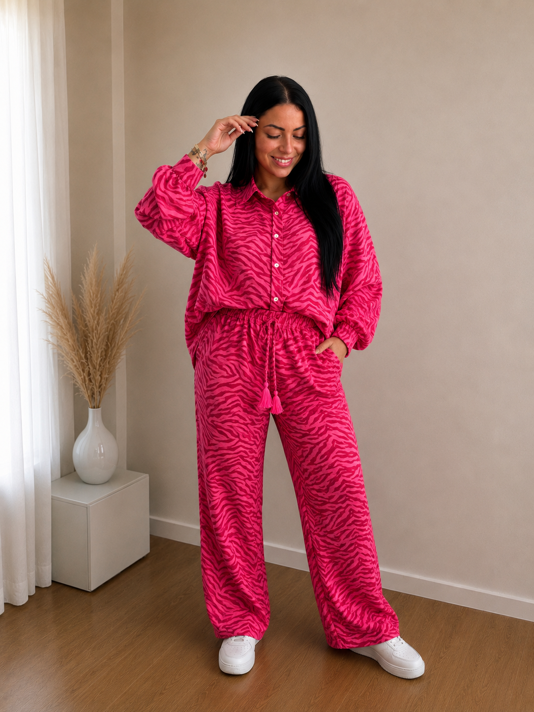 Zweiteiler Pink Zebra